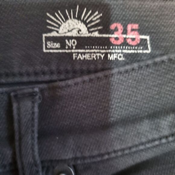 Faherty Men Terry Stretch Straight Legs 5-Pockets Cotton Blend Gray Size 35 x 30 - Picture 4 of 4